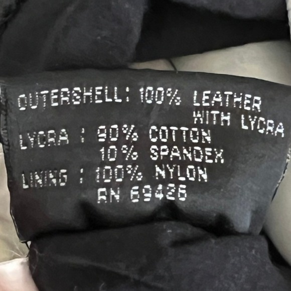 Wilsons Leather Two Tone Black White Mini Dress XS Genuine Leather Halter Cutout - Picture 3 of 9